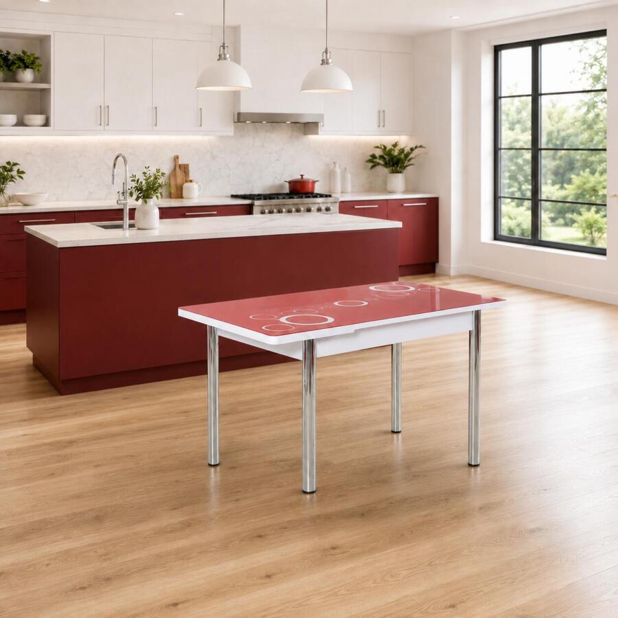 Masa extensibila Olimpia are dimensiuni de 80x130x78 cm și se extinde până la 80x165x78 cm. Design modern, elegant și practic pentru dining. Mobila Mega – Mese și Scaune