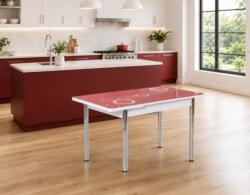 Masa extensibila Olimpia are dimensiuni de 80x130x78 cm și se extinde până la 80x165x78 cm. Design modern, elegant și practic pentru dining. Mobila Mega – Mese și Scaune
