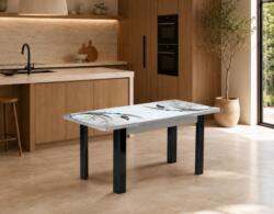 Masă extensibilă Viva Gri, cu dimensiuni de 80 × 130 × 78 cm și lungime extinsă de 165 cm. Design modern și blat decorativ elegant. Mobila Mega – Mese și Scaune – imagine 2