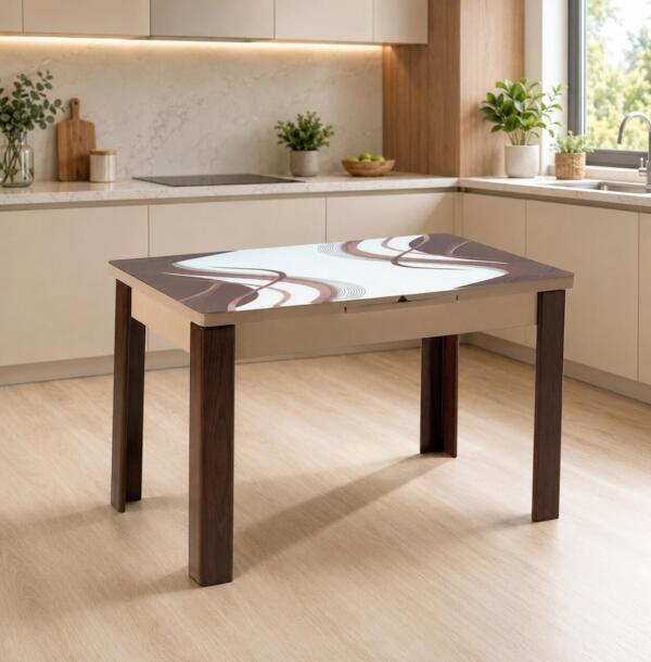 Masă extensibilă Viva Maro, cu dimensiuni de 80x130x78 cm și lungime extinsă de 165 cm. Design elegant și practic pentru bucătărie sau living. Mobila Mega – Mese și Scaune – imagine 2