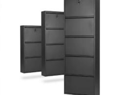 Pantofar metalic negru cu 3, 4 sau 5 compartimente. Mobila Mega – Pantofar