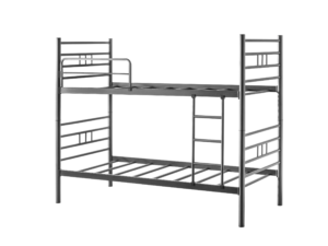 Pat supraetajat Gri 90x200 din metal vopsit electrostatic, potrivit pentru saltele 90x200 cm. Poate fi folosit supraetajat sau separat. Mobila Mega – Paturi – imagine 6