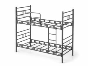 Pat supraetajat Gri, 90x200 din metal vopsit electrostatic, potrivit pentru saltele de 90x200 cm și utilizare supraetajată sau separată. Mobila Mega – Paturi – imagine 7