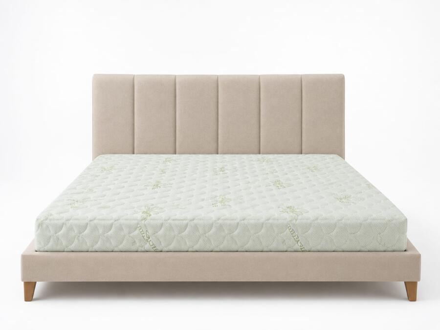 Saltea Aloe Vera Wellness Sleep, spumă poliuretanică, H19cm, husă detașabilă, tratament antibacterian, reversibilă, rulată și vidată. Mobila Mega – Saltele Pat