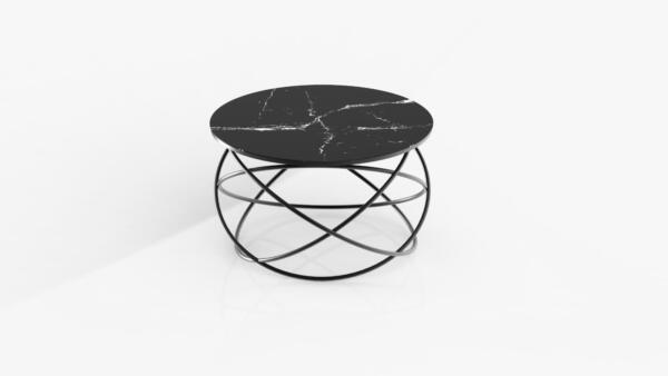 Măsuță Cafea YILDIZ, Design Modern, Cadru Metalic, 75x75x45 cm, Mobilier Living, Mobila Mega