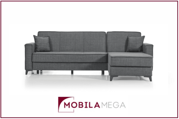 Colțar extensibil MARIS, 275x165 cm, ladă și funcție pat. Mobila Mega